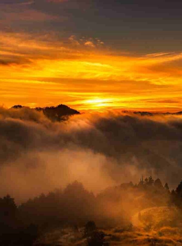 sunrise seen at poonhill
