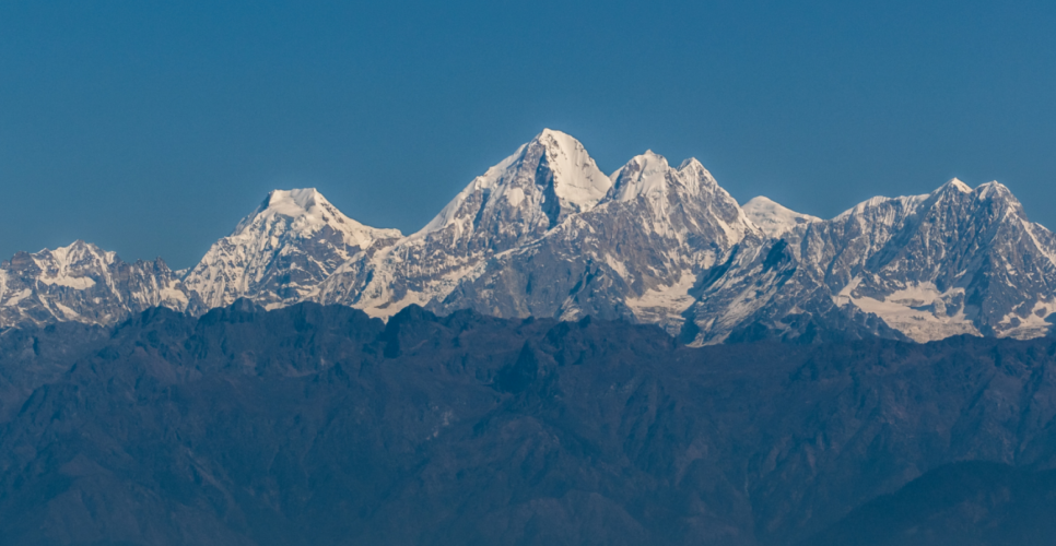 Scenic mountain view of Dorjee Lakpa seen from the chisapani Nagarkot Trekking route.
